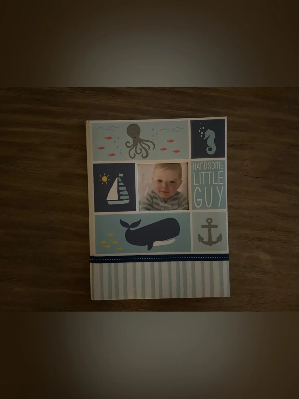 Blue Nautical First Baby Memory Book